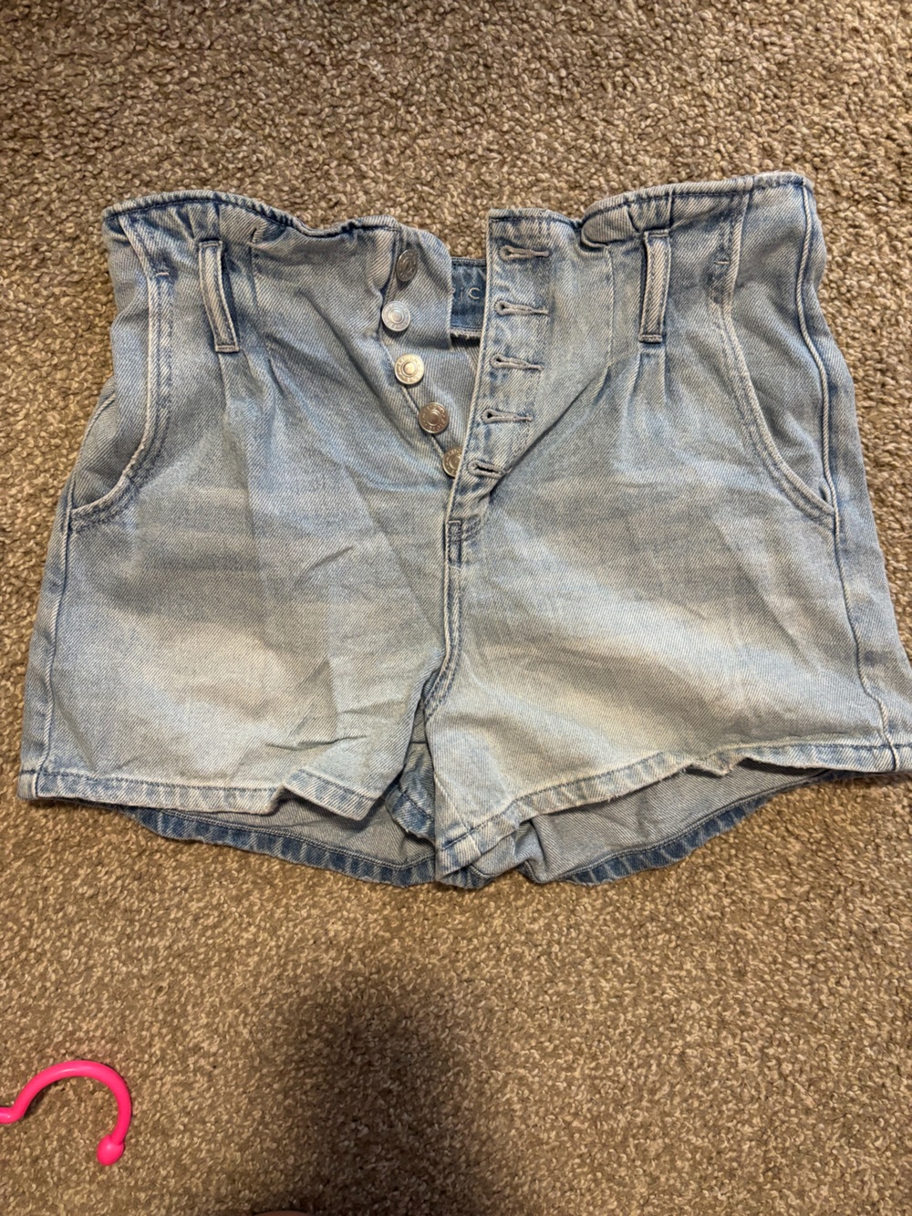 American Eagle Outfitters Light Blue Denim Shorts - Button Front